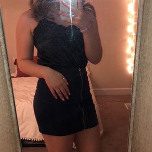 Navy blue corduroy skirt